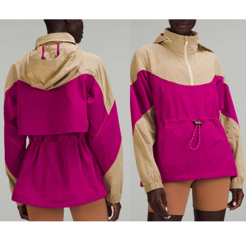 Lululemon Evergreen Anorak Prosecco Ripened Raspberry Packable Jacket Glyde 4
